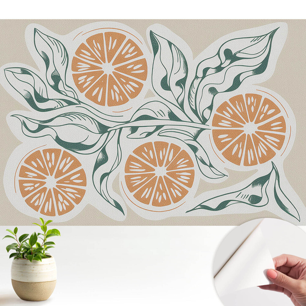 Tapeta Citrus a listy v harmonii