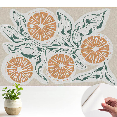 Tapeta Citrus a listy v harmonii