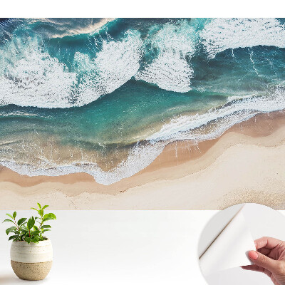 Tapeta s motivem vln oceánu a zlaté pláže