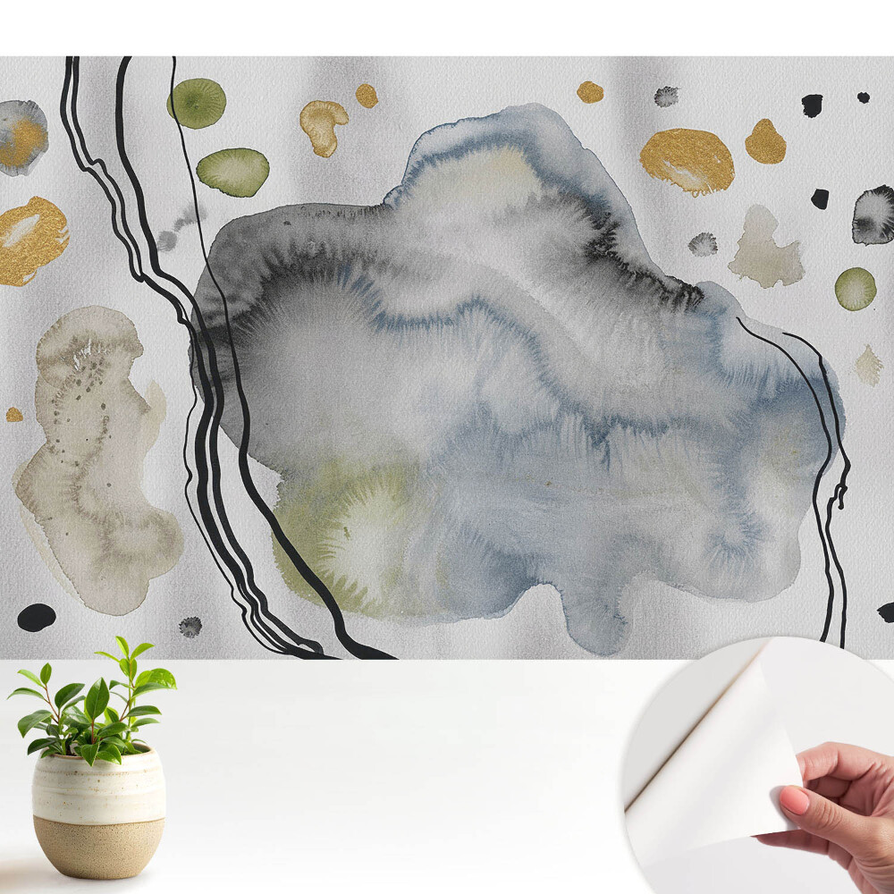 Tapeta do obyvaku Abstraktní akvarel klidné vzory