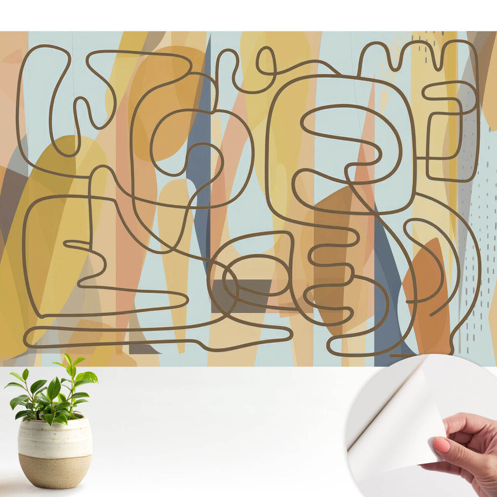 Tapeta do obyvaku Abstraktní linie a barvy