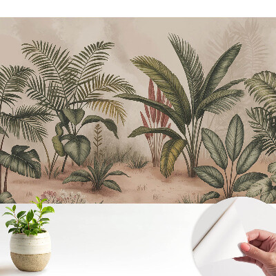 Tapeta Exotické listy v boho stylu