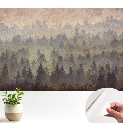 Tapeta do obyvaku Atmosférické lesy zahalené v mlze