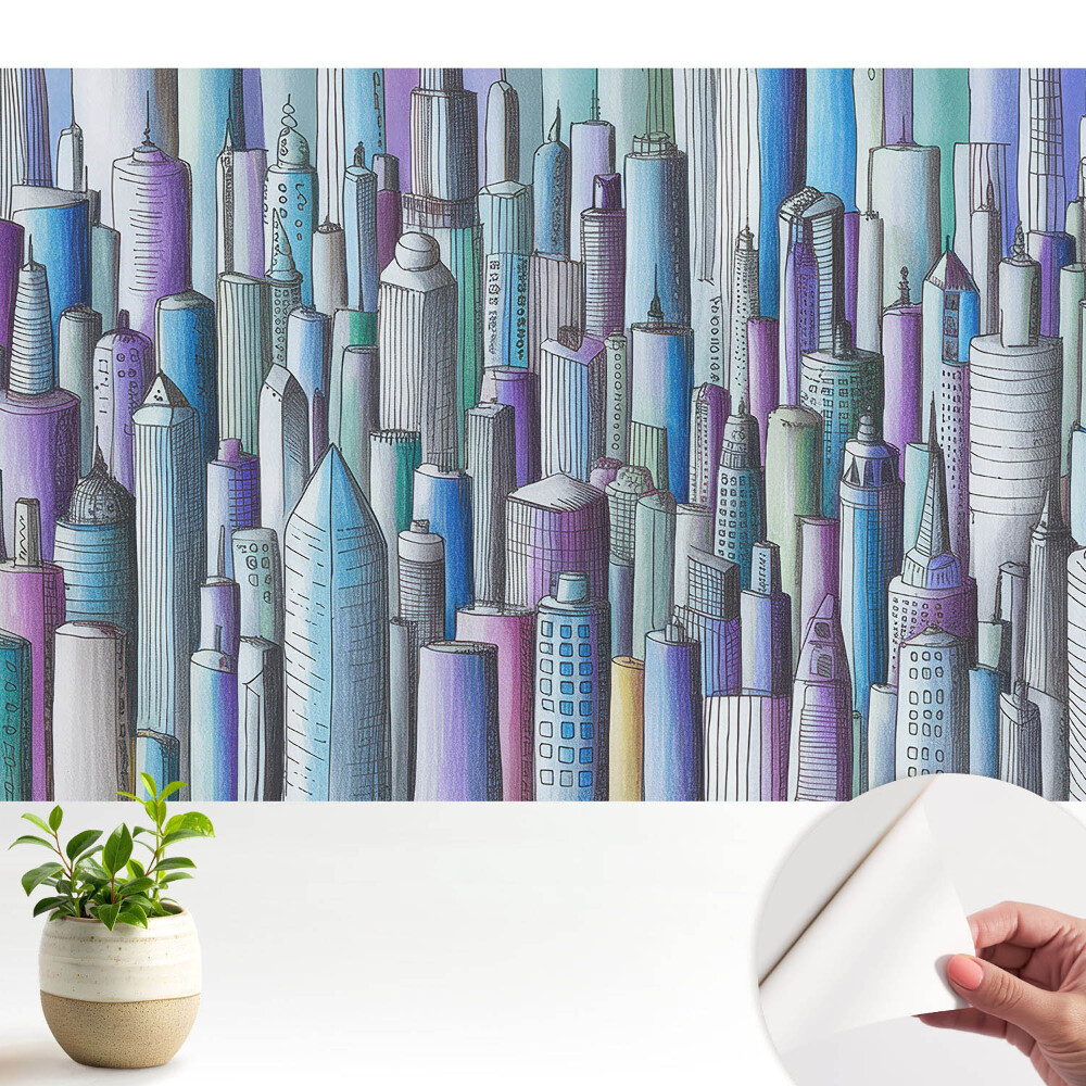 Tapeta Barevné mrakodrapy metropole
