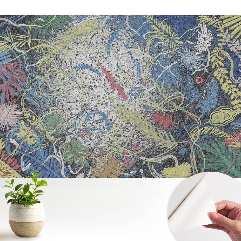 Tapeta do obyvaku Abstraktní listy plné energie