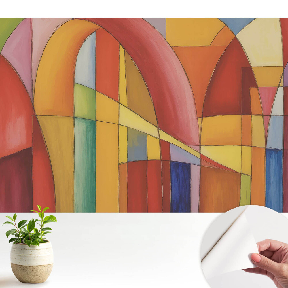 Tapeta na zeď Barevné geometrické oblouky