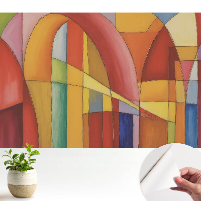 Tapeta na zeď Barevné geometrické oblouky