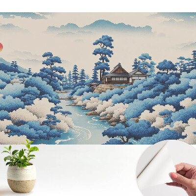 Tapeta s motivem horské krajiny s domem