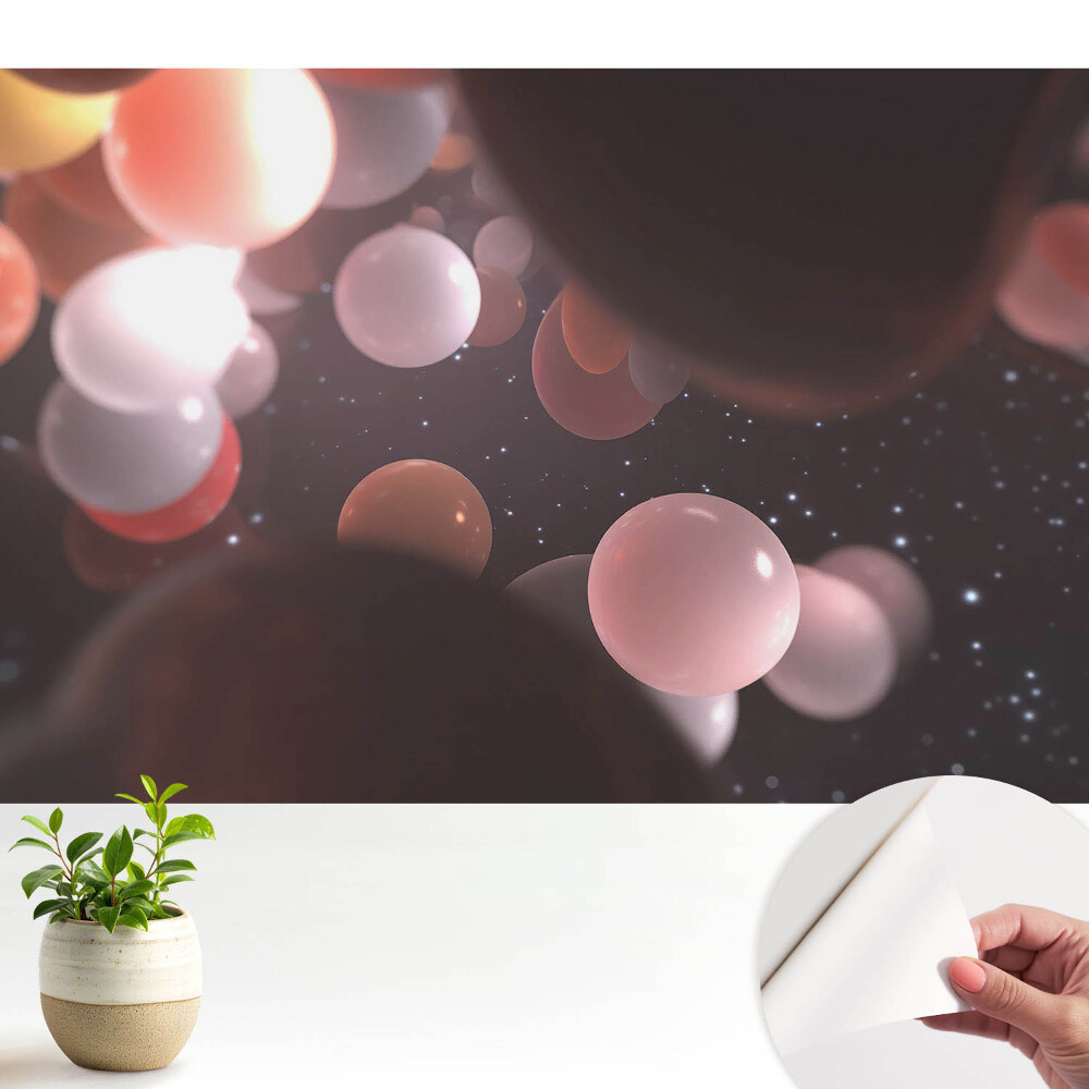 Tapeta na zeď Barevné průhledné abstraktní koule.