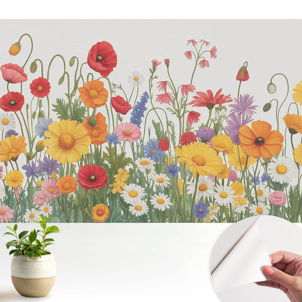 Tapeta Barevná louka plná květin
