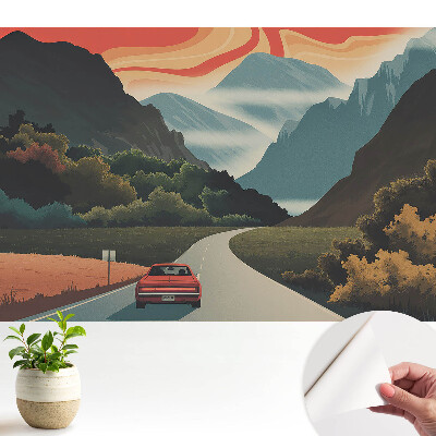 Tapeta na zeď Retro výlet do hor