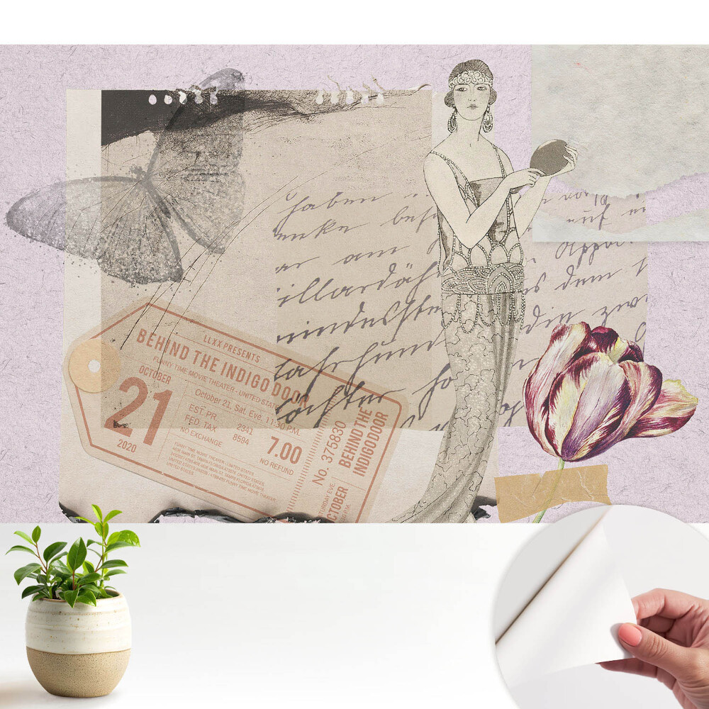 Tapeta Retro romantická koláž