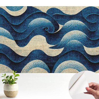 Tapeta do obyvaku Harmonický vzor abstraktních vln