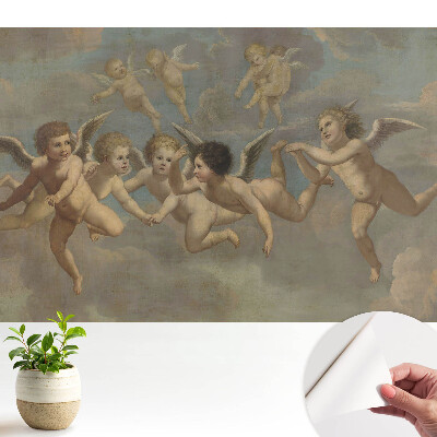 Tapeta Nebeské putti v oblacích