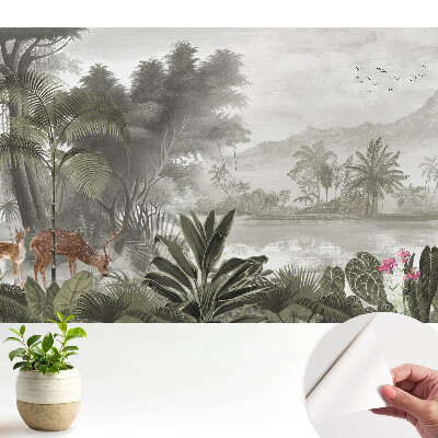 Tapeta na zeď Exotická lesní krajina s jeleny