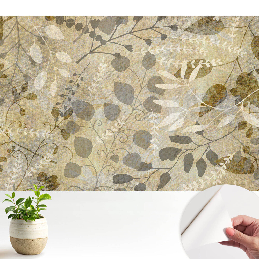 Tapeta Rostlinné vzory vytvářejí útulnou atmosféru