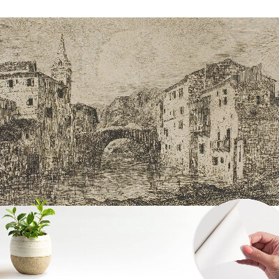 Tapeta Klasické budovy most přes řeku.