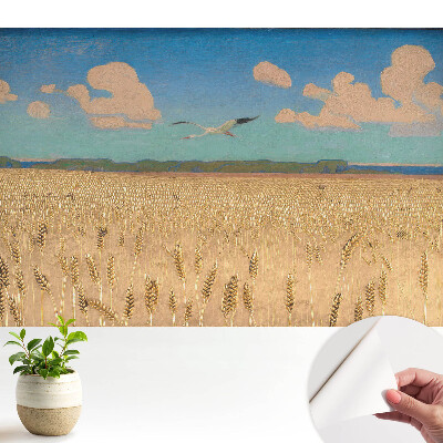 Tapeta Pšeničné pole pod oblohou