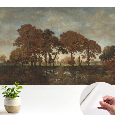 Tapeta na zeď Podzimní stromy v rustikální krajině