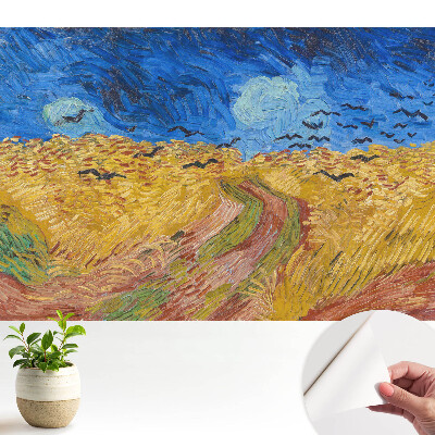 Tapeta do obyvaku Živé barvy ptáků mávajících v obilí