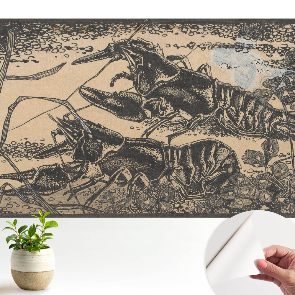 Tapeta na zeď Raci a vodní rostliny v klasickém stylu