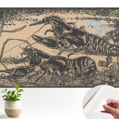 Tapeta na zeď Raci a vodní rostliny v klasickém stylu