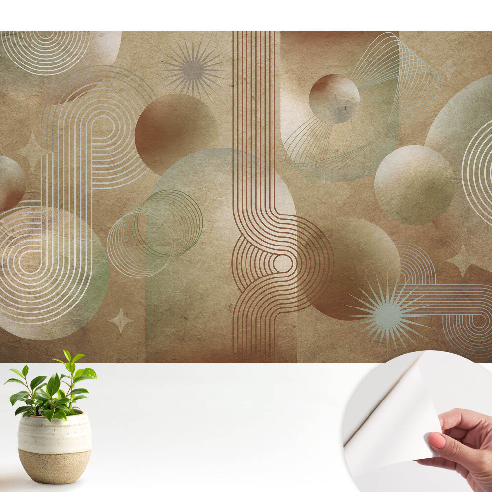 Tapeta Abstraktní retro geometrické složení