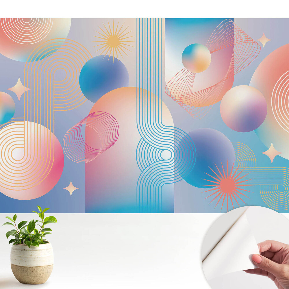 Tapeta Abstraktní geometrické vzory plné barev