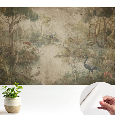 Tapeta do obývacího pokoje s pastelovým motivem přírody