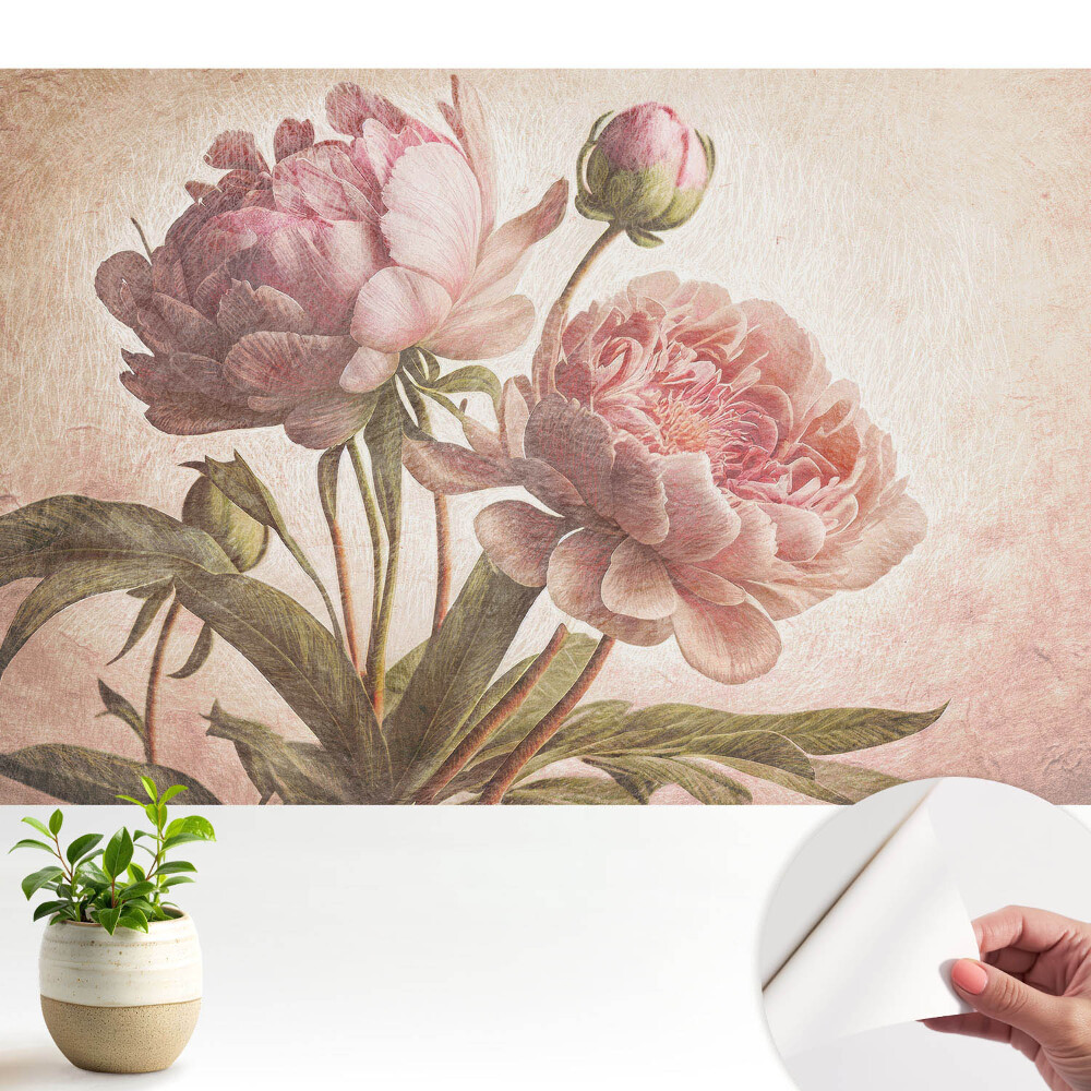 Tapeta Květy pivoňky v klasickém stylu