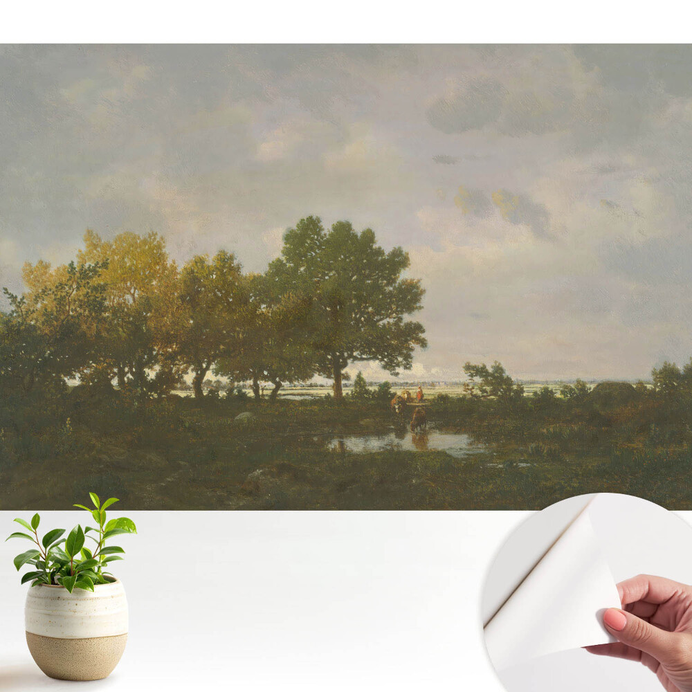 Tapeta do obyvaku Malebný les s jezdcem