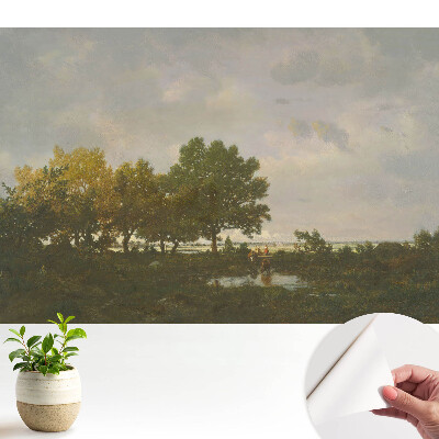 Tapeta do obyvaku Malebný les s jezdcem