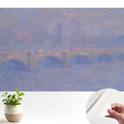 Tapeta s impresionistickým nostalgickým motivem mlhavého mostu