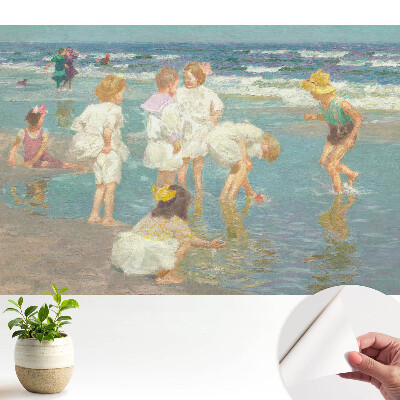 Tapeta do obývacího pokoje s motivem dětí u moře z kolekce Dětská léta