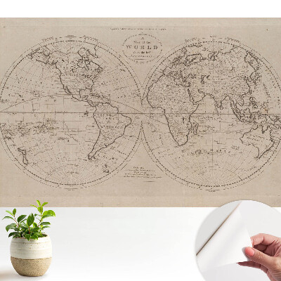 Tapeta na zeď s motivem historické kresby světa