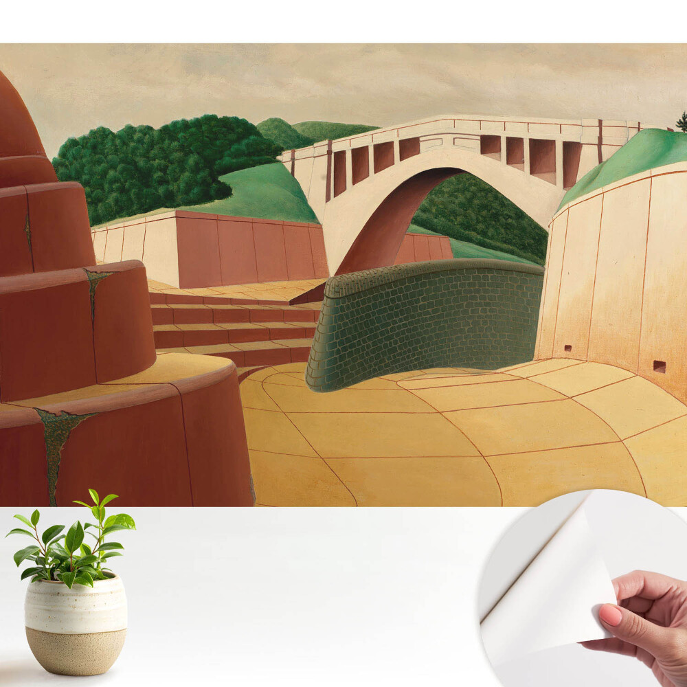 Tapeta Most a architektura se zelenými prvky