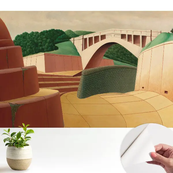 Tapeta Most a architektura se zelenými prvky