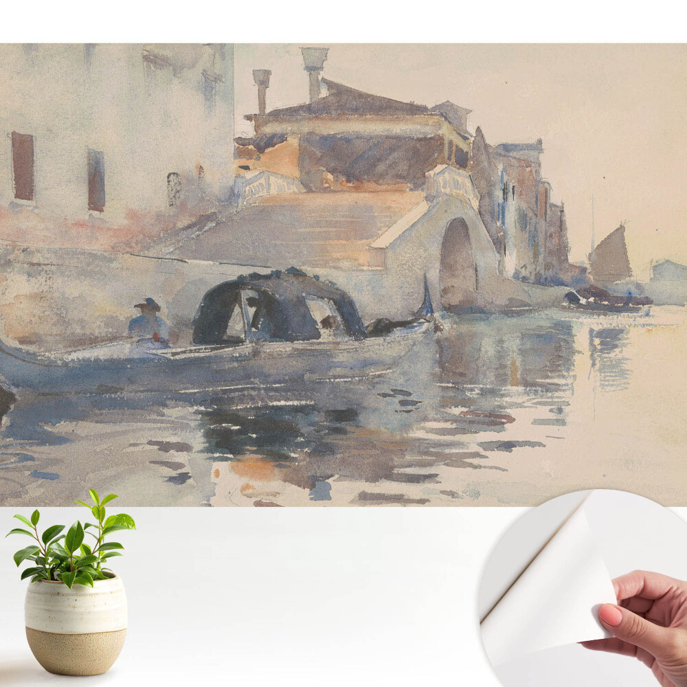 Tapeta Akvarelová scenérie Benátek harmonie vody
