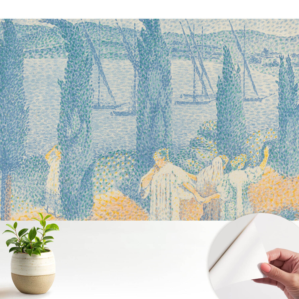 Tapeta Krajina se stromy u jezera