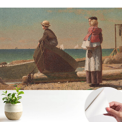 Tapeta na zeď Postavy na pláži s výhledem na moře