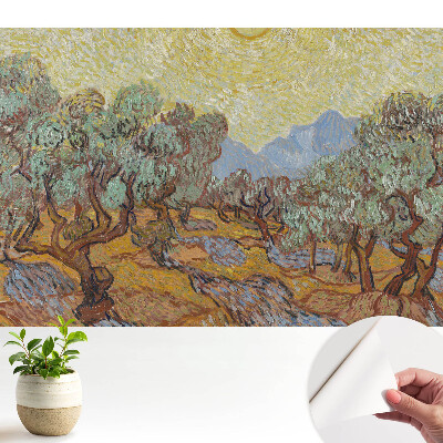 Tapeta do obýváku s motivem energické krajiny plné barevných detailů