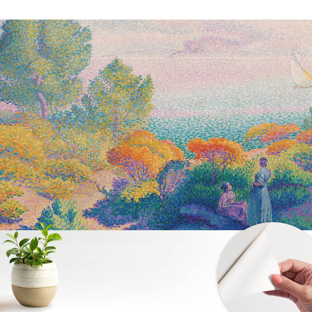 Tapeta na zeď Impresionistická přímořská scéna v bledých barvách