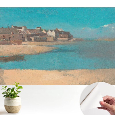 Tapeta na zeď Přímořská vesnice v retro stylu