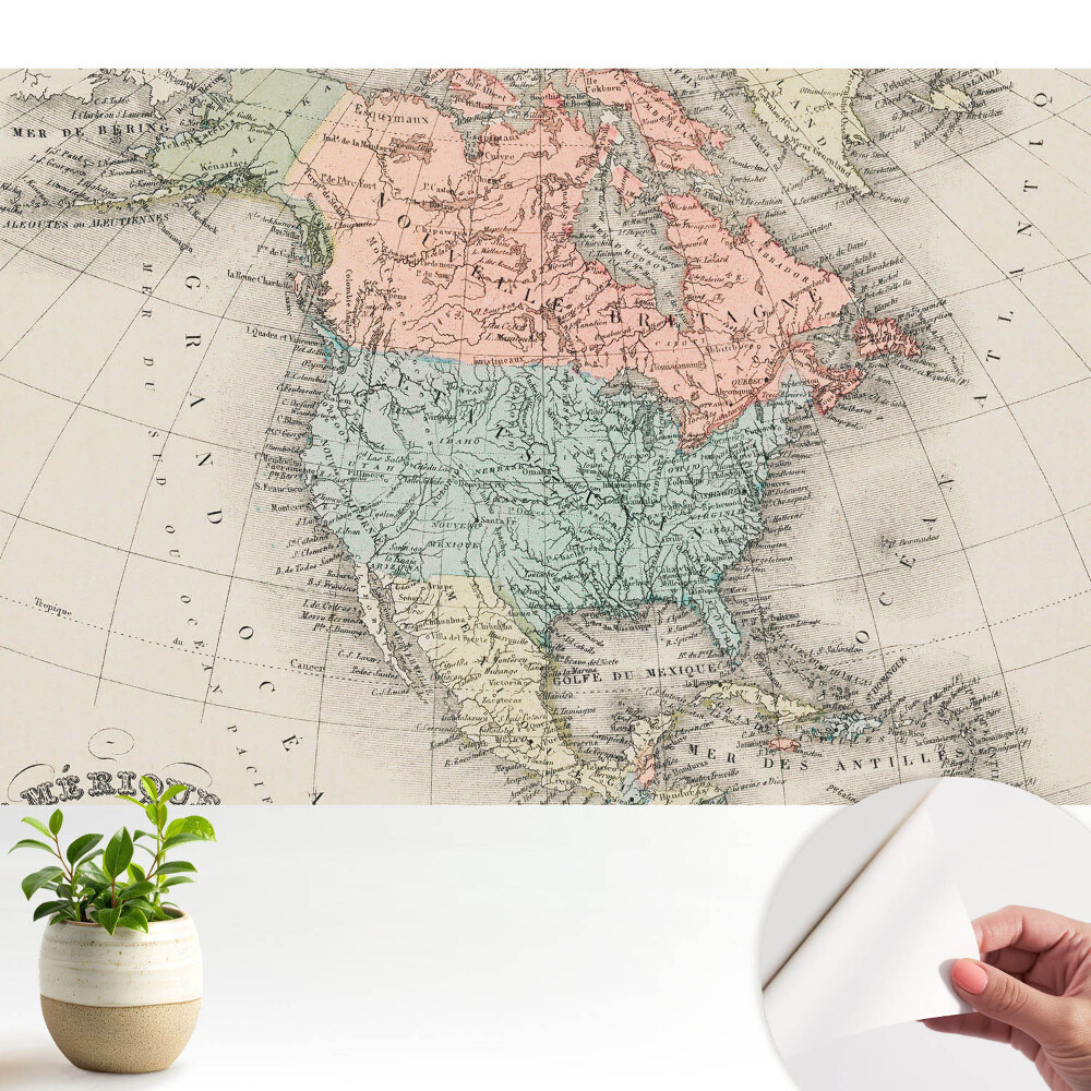 Tapeta do obyvaku Klasická mapa Severní Ameriky