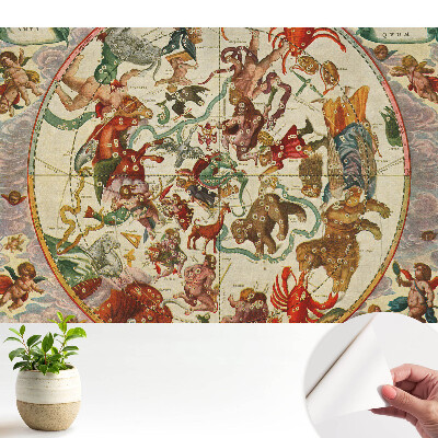 Tapeta na zeď s klasickým kosmogramem a mytologickými postavami