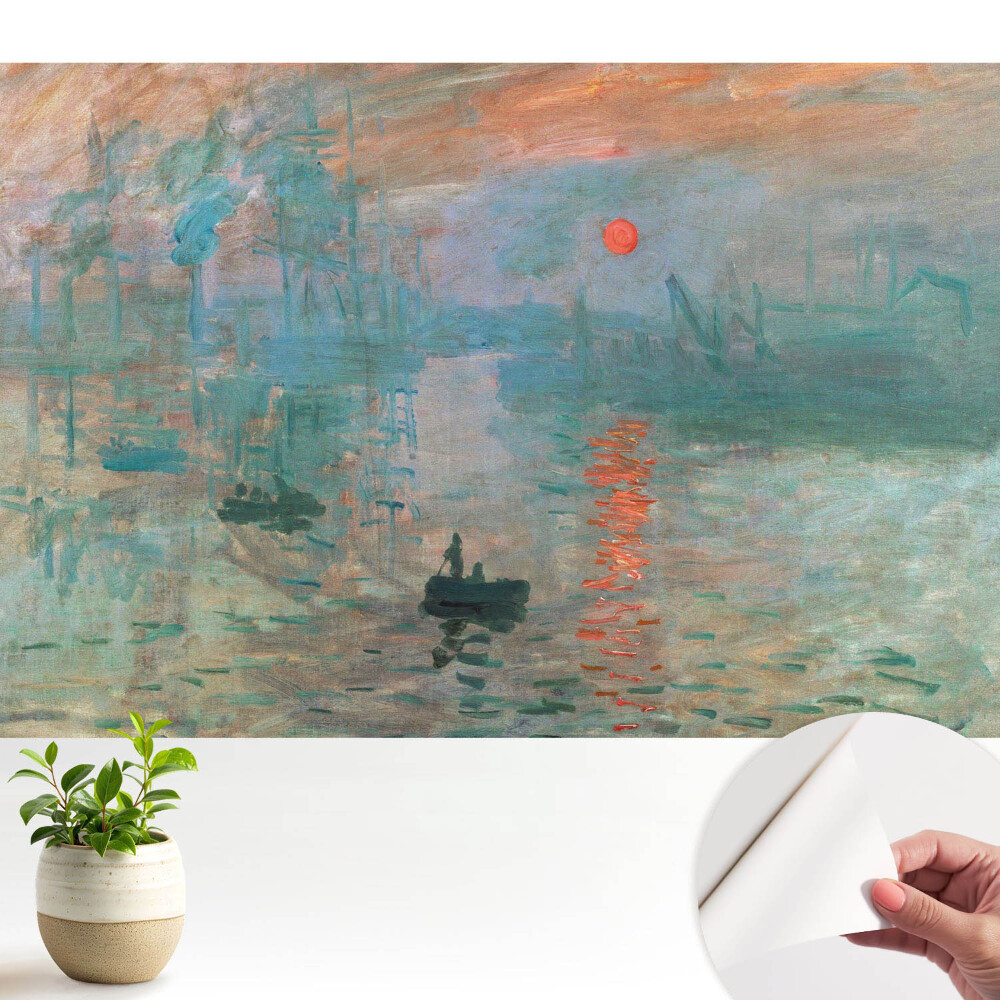 Tapeta Impresionistický přístav při západu slunce