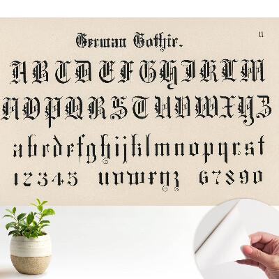 Tapeta Gotická abeceda elegantní a dekorativní