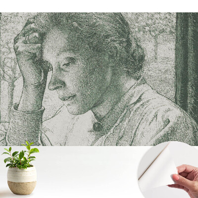 Tapeta Portrét ženy v zamyšlení