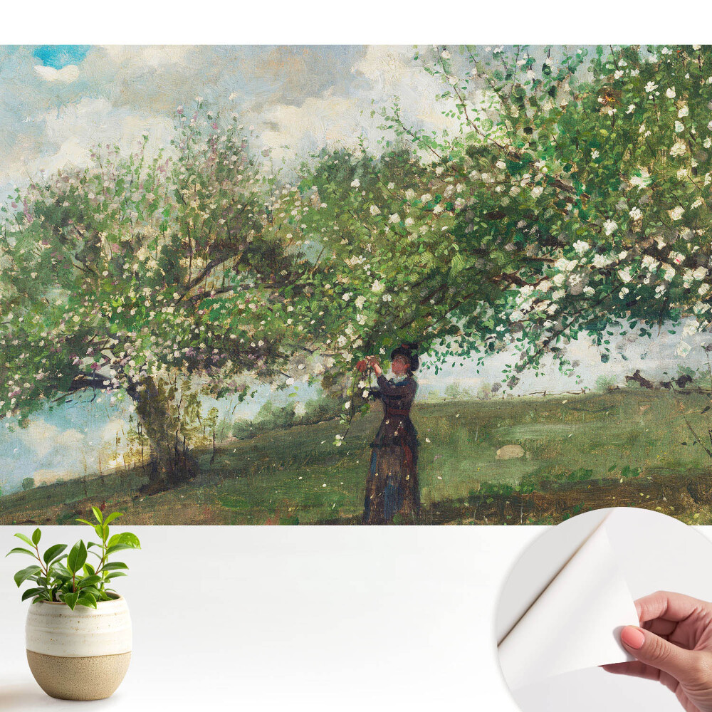 Tapeta do obyvaku Květinový strom a žena