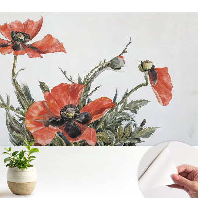 Tapeta do obyvaku Jemné máky na světlém pozadí